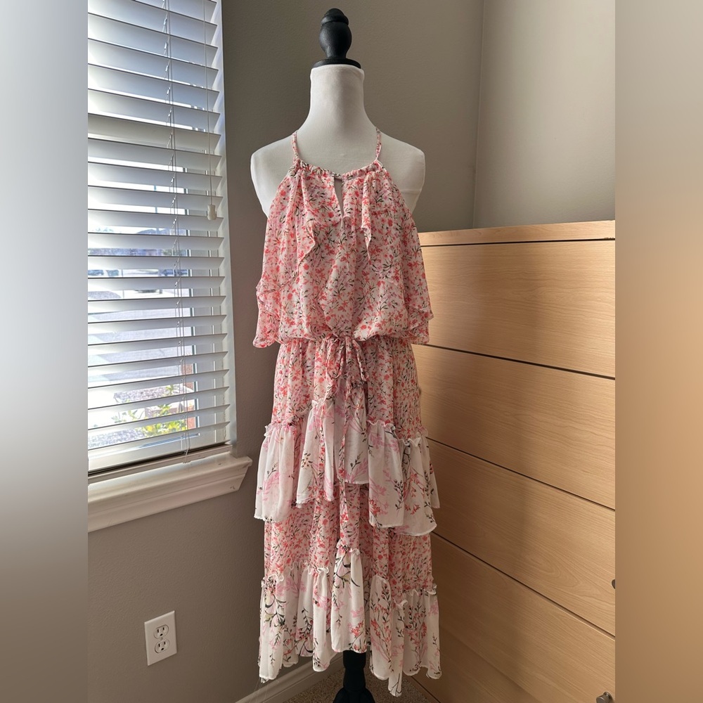 New York & Company Pink Floral Dress